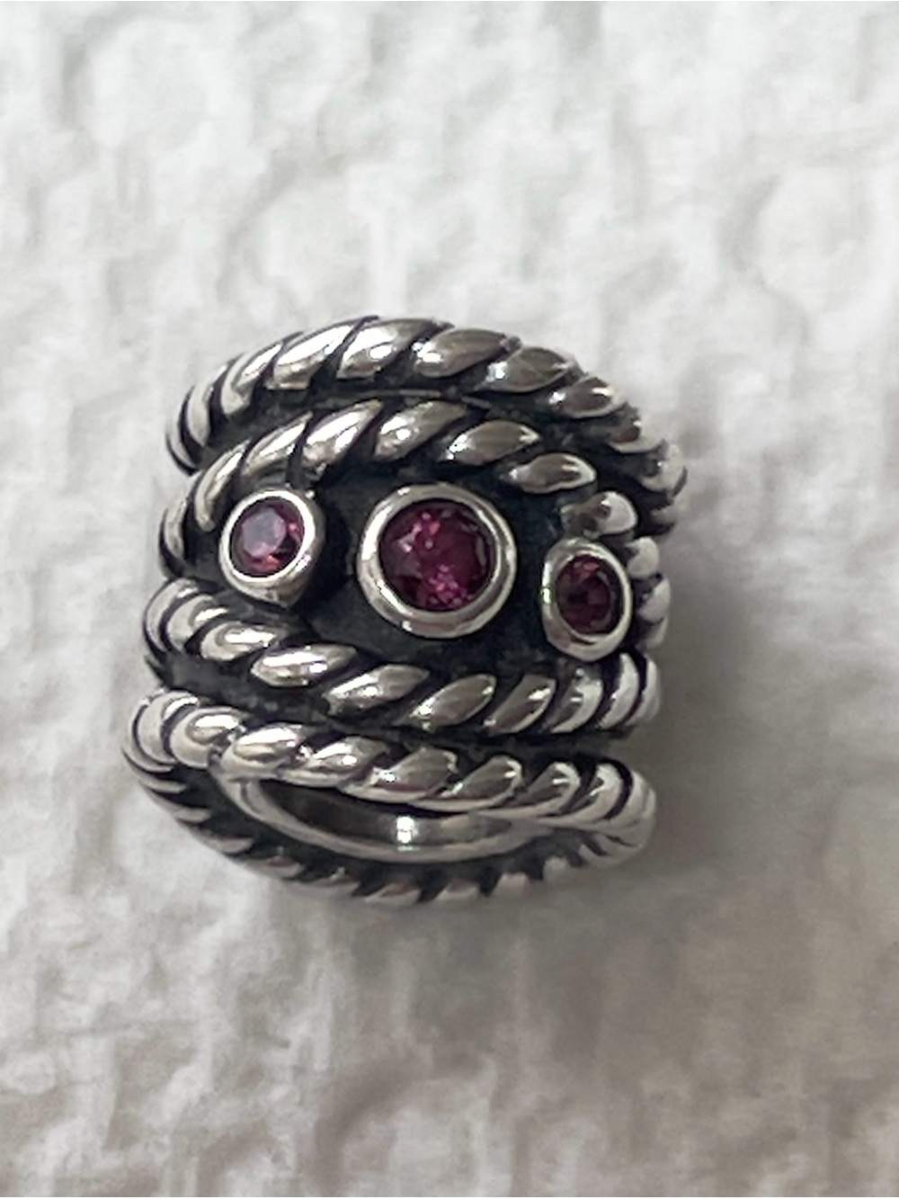 Pandora 925 Sterling Silver Rhodolite Charm